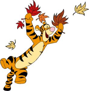 a cute autumn tigger